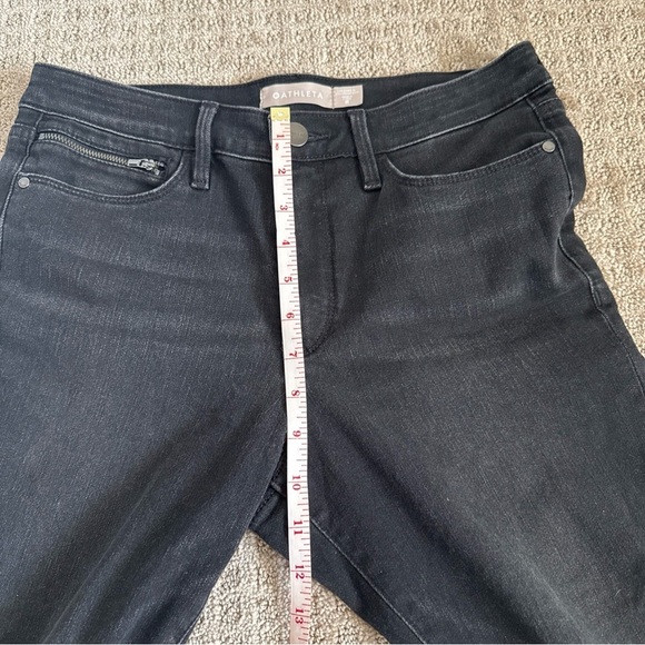 Athleta Black Sculptek Ultra Skinny Jeans size 8 ankle zip - Picture 4 of 11